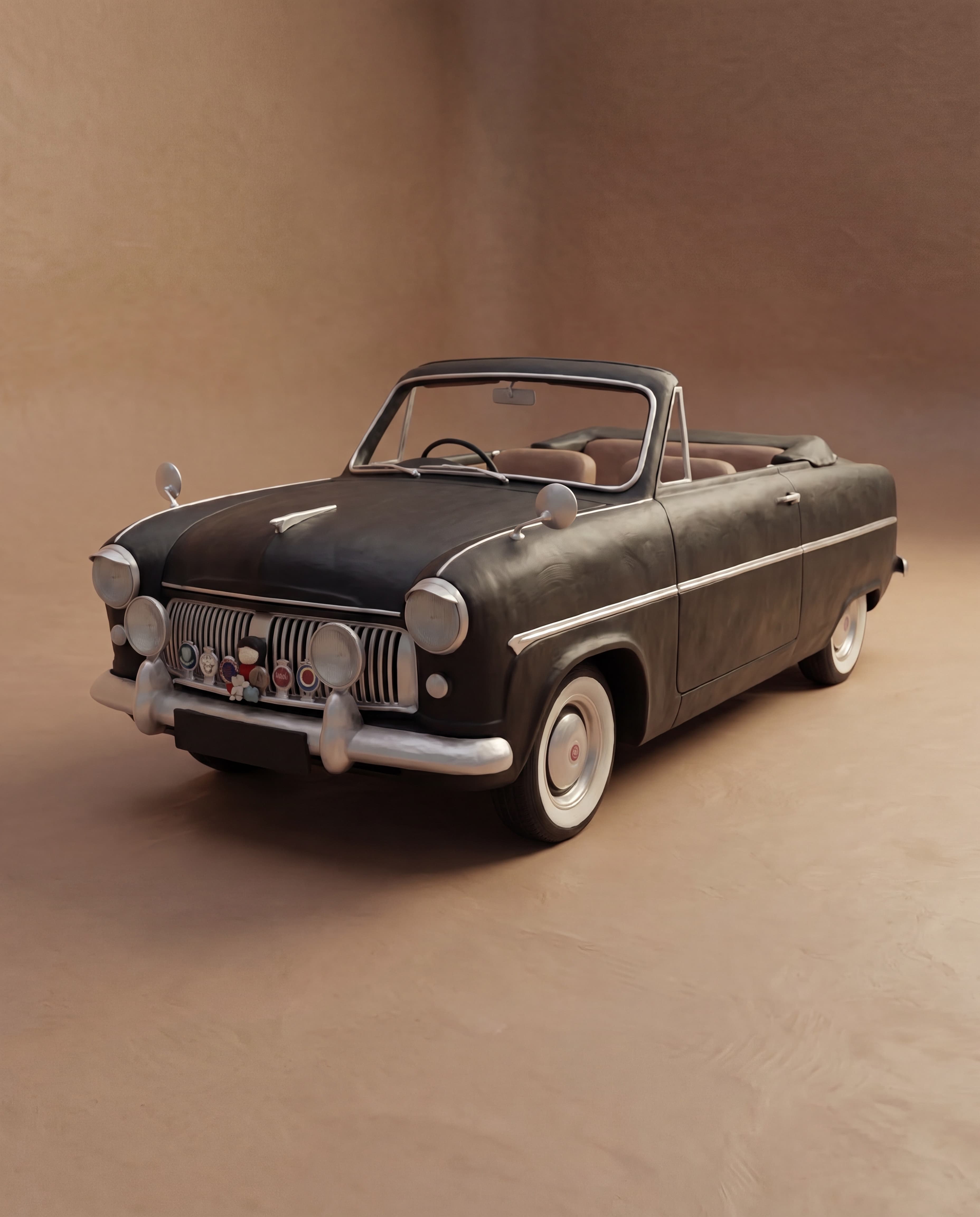 Clay model of the 1955 Ford Consul Convertible