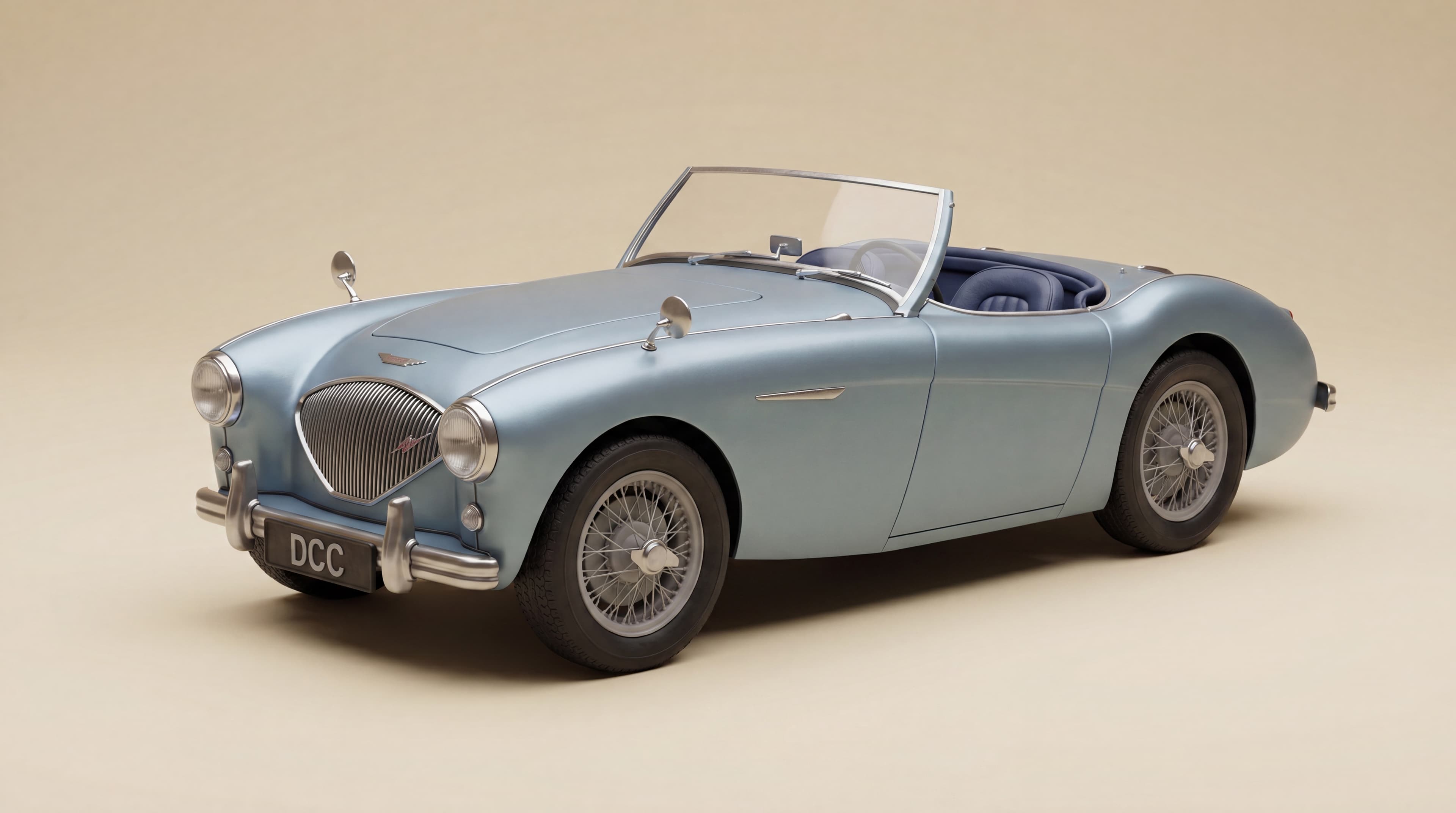 1953 Austin-Healey 100 BN1 Roadster claymation scene