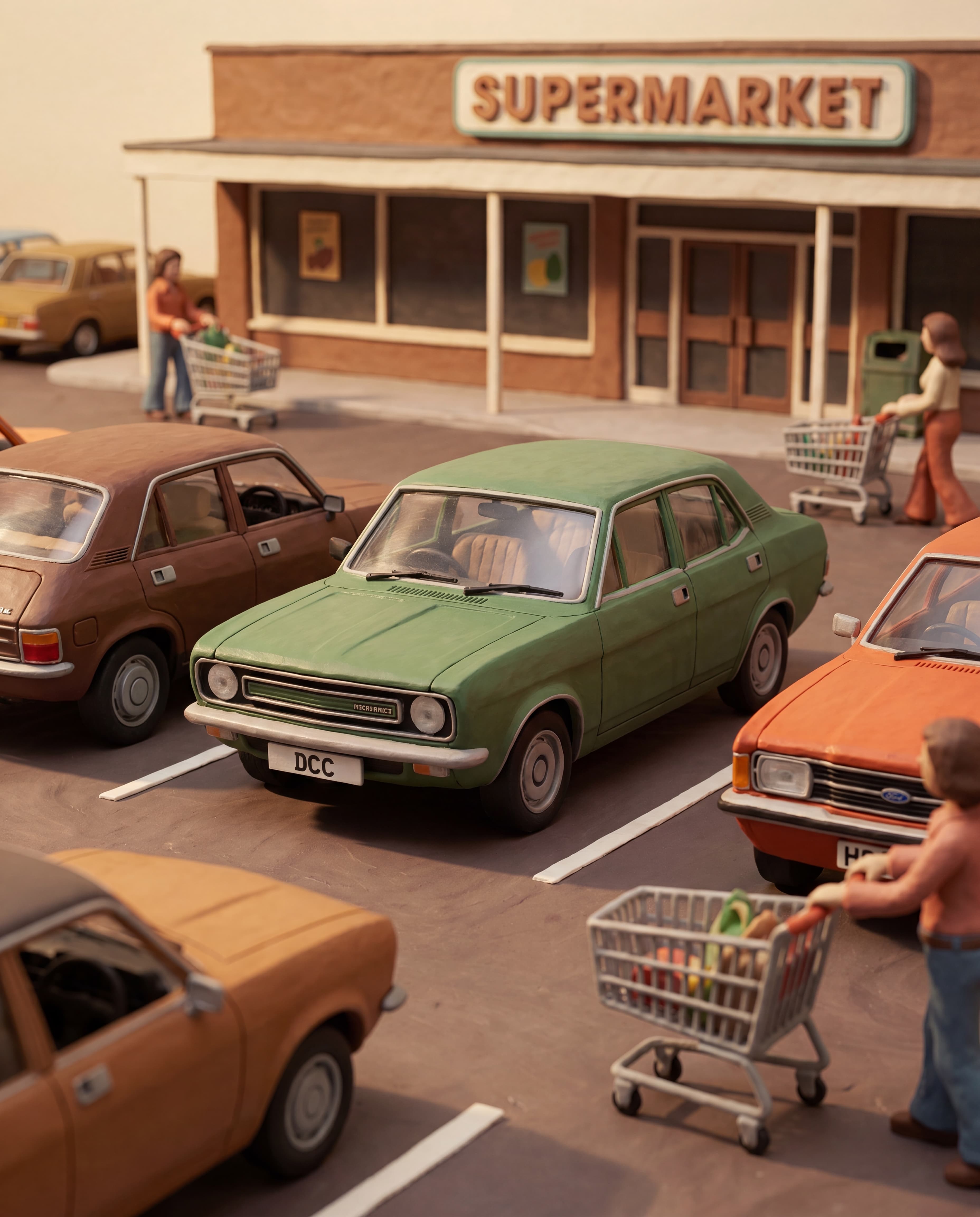 1971 Morris Marina Coupe claymation card