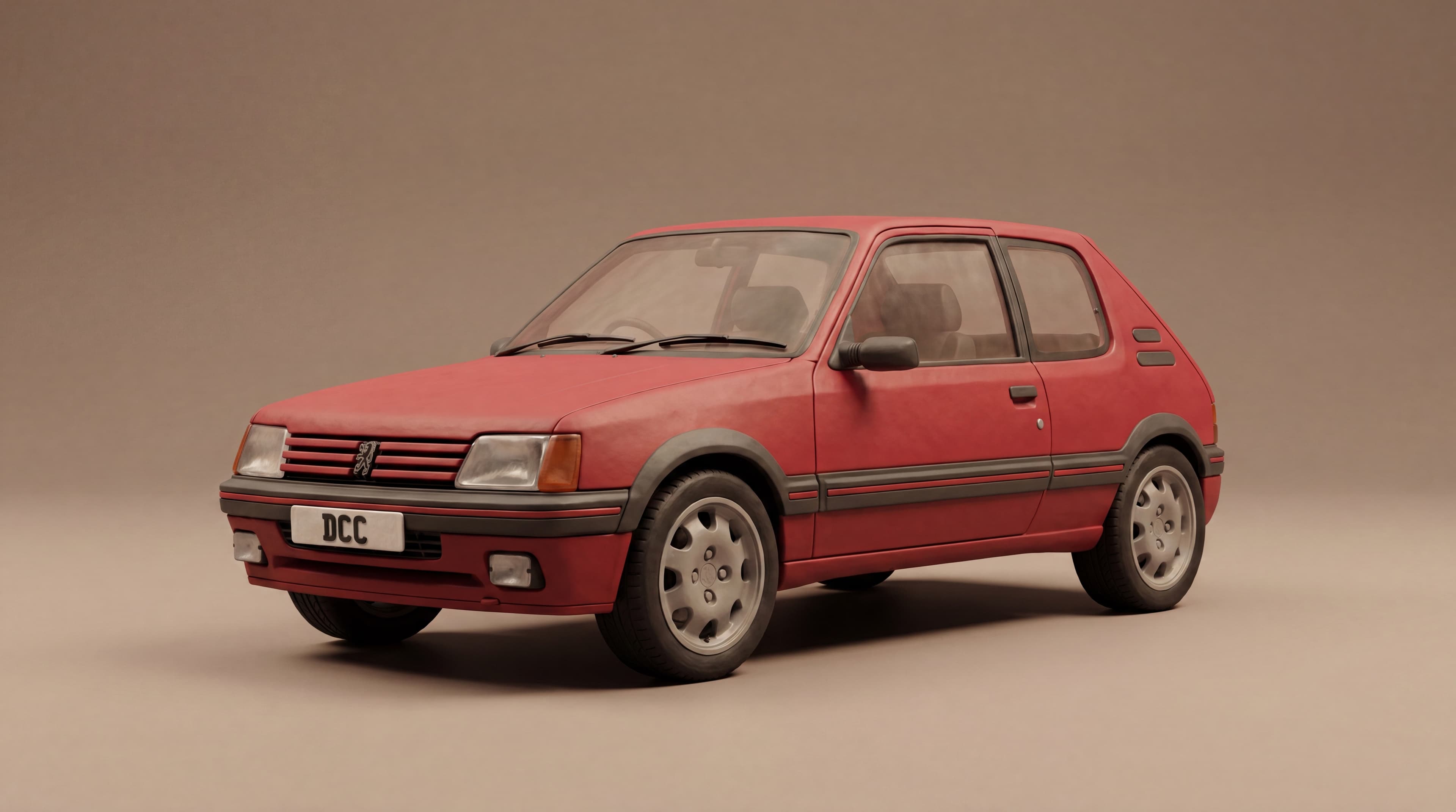 1984 Peugeot 205 GTi 1.6 claymation scene