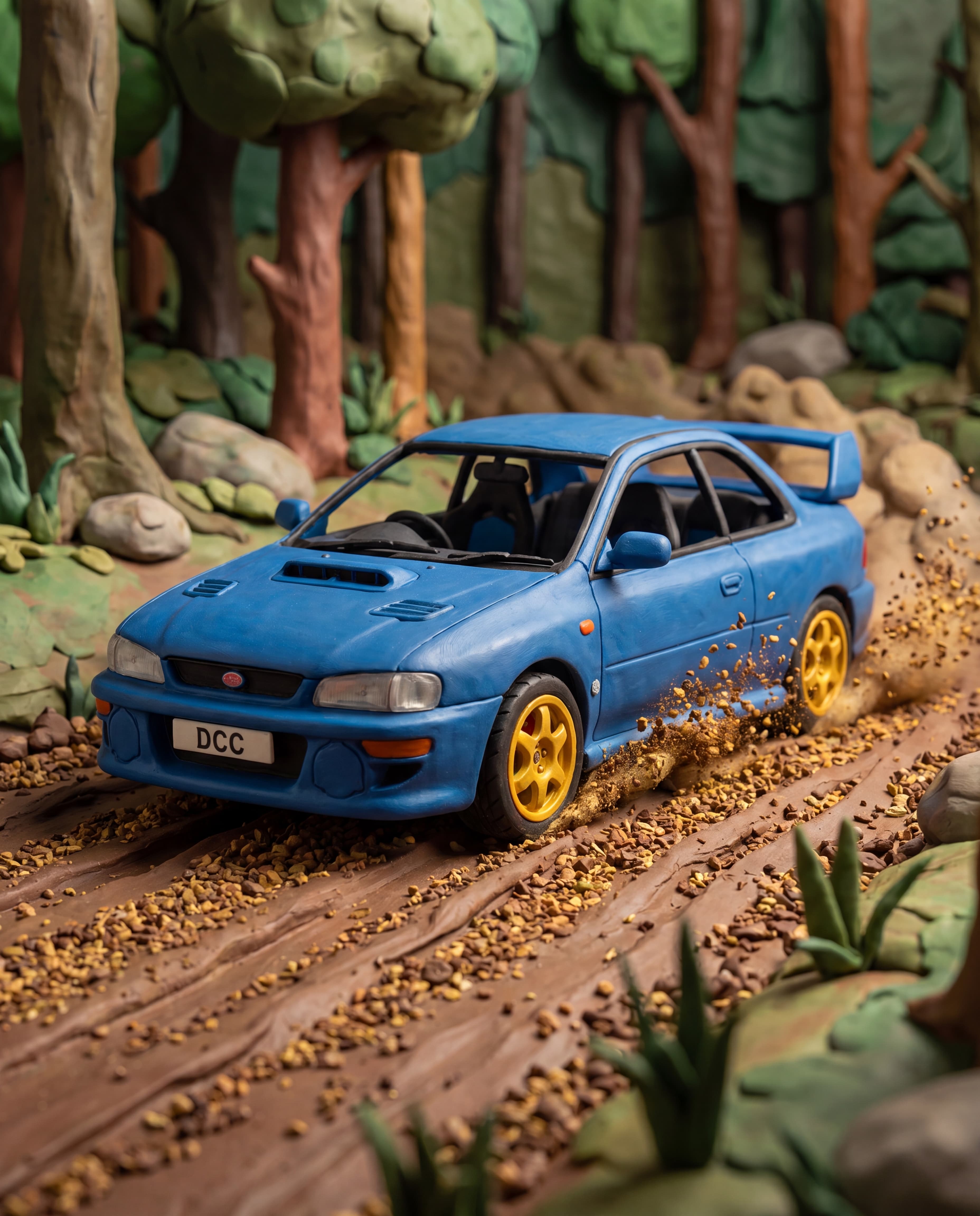1995 Subaru Impreza Turbo claymation card