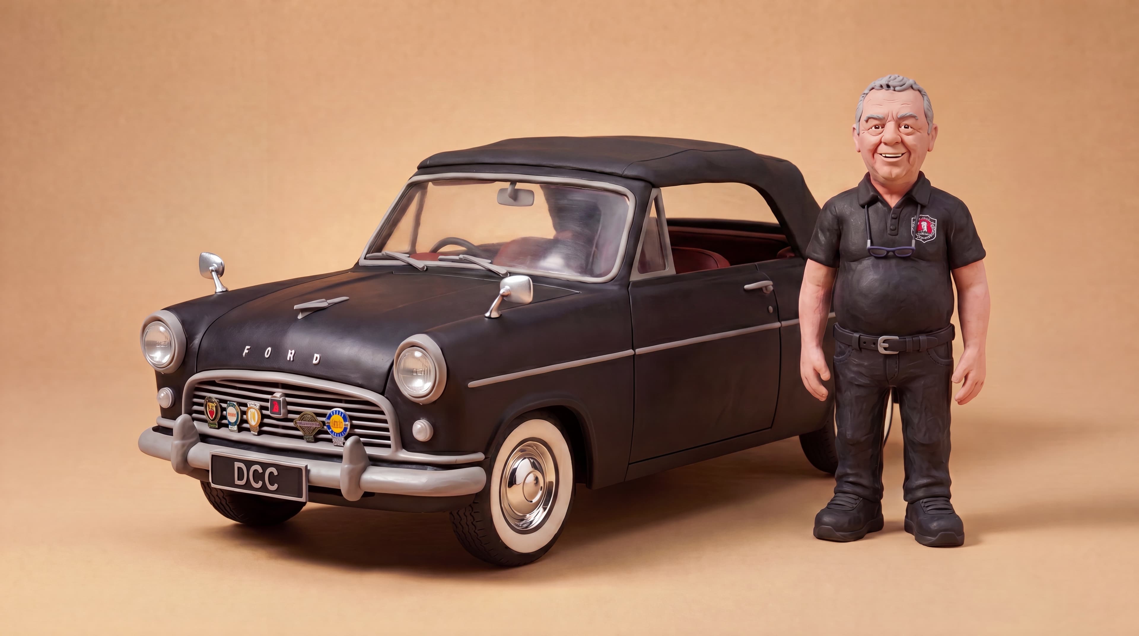 Dean's 1955 Ford Consul Convertible Mk1 claymation scene